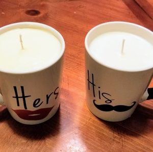 Hand made scented candle mugs